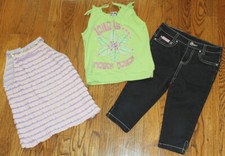 Lipstick Girls Sz 6X Black Jeans Lot 2 shirts