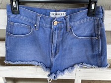 Bullhead Shorts Womens/Juniors Size 26 Blue Denim Cut-Off High-Rise