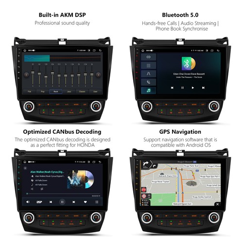 10.1" Android 14 8Core Car Stereo Radio GPS Navi 2+32G 4G LTE For Honda Accord - Picture 10 of 11