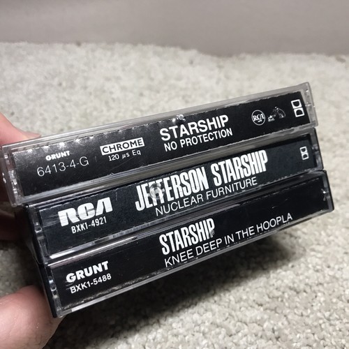 Jefferson Starship 3 Cassette Lot Knee Deep Hoopla, No Protection, Nuclear - Picture 4 of 4