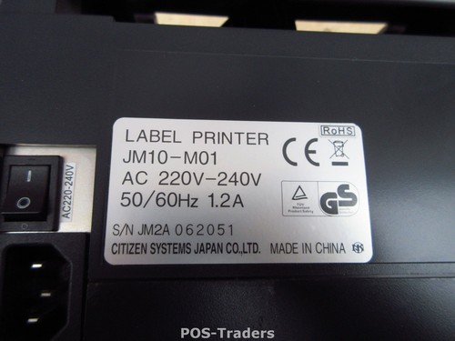 LINES Citizen CLP-521 Direct Thermal Label Barcode Printer JM10-M01 USB BLACK - Bild 5 von 5