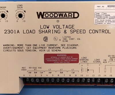 Woodward 9905-022 Low Voltage 2301A Load Sharing and Speed