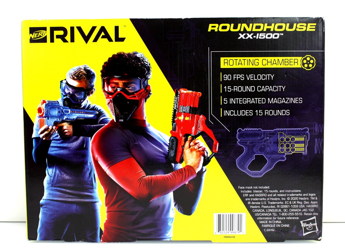 LOT 2- Nerf Rival ROUNDHOUSE XX-1500 Blaster + 50 Rounds -90 FPS
