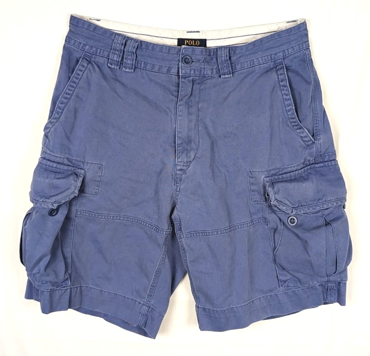 POLO RALPH LAUREN Light Blue Cargo SHORTS Men's 33 34 Gem