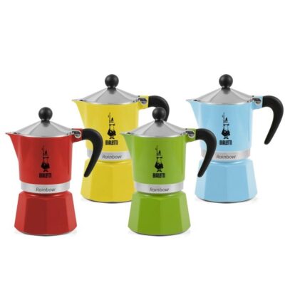 Bialetti Rainbow Espressokocher 6 Tassen gelb Moka Express 0,27l Kaffeekanne