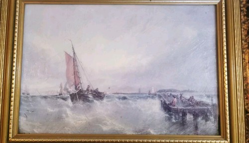 Edwin Hayes OIl on Board Print Of "Outward Bound" In An Ornate Frame - 第 4/4 張圖片