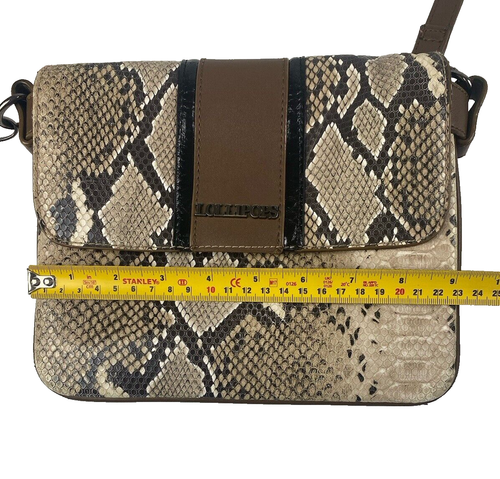 Lollipops Snake Skin Adj Strap Hand Bag, 2 Sections, Zip Pocket, Magnetic Snap - Picture 8 of 10