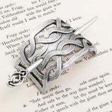 Viking Norse Celtic Twisted Knot Hair Pin Silver