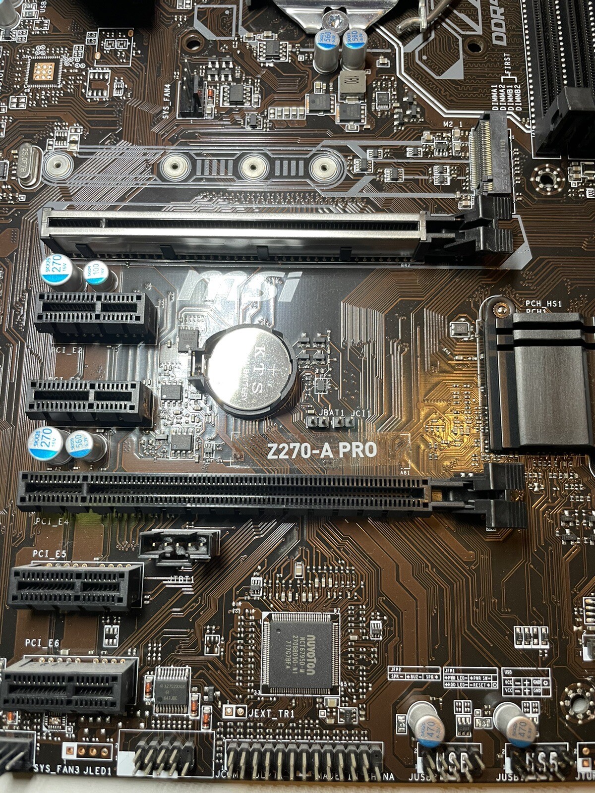 MSI Z270A PRO Motherboard With Intel Core i57500 3.40GHZ CPU