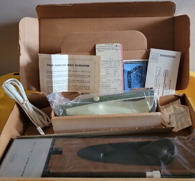 VTG Hamilton Beach Scovill Electric Knife w/Storage Tray  Model 297A Avocado NOS