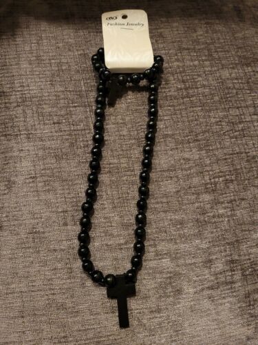 Necklace and Bracelet with wood beads, قلادة مع سوار من الخشب  - Afbeelding 1 van 2