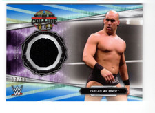 FABIAN AICHNER 2021 TOPPS WWE AUTHENTIC NXT WORLDS COLLIDE MAT RELIC /10