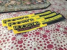3 New Rockstar Energy Drink 13.5x2.5 Bumper Stickers Decals Signs -- Rare 3 New Rockstar Energy Drink 13.5x2.5 Bumper Stickers Decals Signs -- Rare