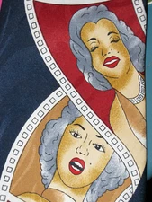 Abstract Marilyn Monroe Tie on  Film Strip DiModa Peacock Silk Trading Handmade