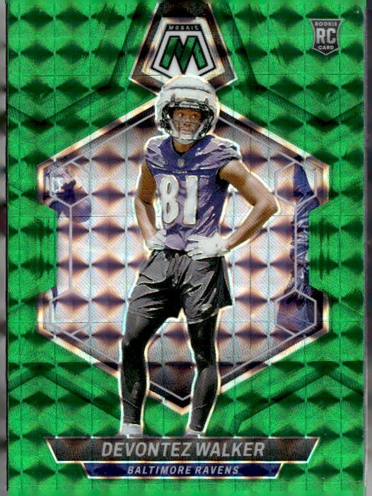 2024 Panini Mosaic #381 Devontez Walker Mosaic Green