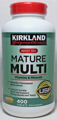 Kirkland Signature Mature Multi 400 Tablets *Adult 50+ Multi Vitamin & Mineral* 