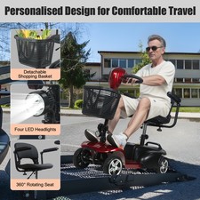 2026 Electric Scooter 4 Wheel 250W Power Mobility Scooter for Adult Senior
