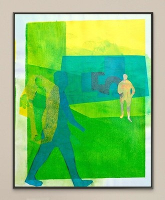 Original Acrylic + Collage on 11x14 inch Art Paper. 'A Walk Through Noon'