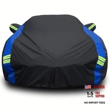 Avecrew Car Cover Compatible with Chevy Corvette C8, Fit Corvette C8 Black-Blue