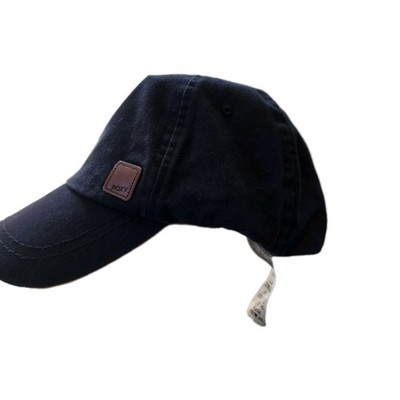 Roxy Extra Innings Black Cotton Baseball Cap Adjustable Strapback Casual Hat OS