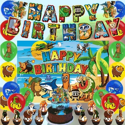 Italian Brainrot AI Birthday Party Decor Tung Tung Sahur Banner Balloons Gift UK