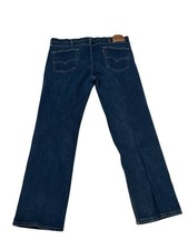 Levis 514 Jeans Mens 42x32 Blue Dark Wash Cotton Stretch Slim Straight Workwear