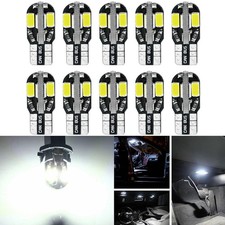 10X Super White T10 194 168 W5W 2825 LED License Plate Interior Light Bulb 6000K