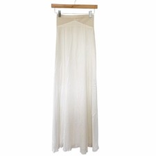 Vintage White Maxi Slip Skirt Coquette Fairycore Sz XS