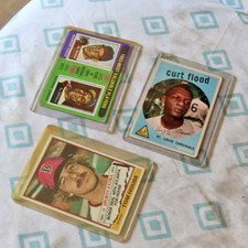 LOT Vintage MLB Baseball Cards Topps 1975 Al Rosen 76 Tom House 1959 Curt Flood