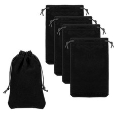 Headphone Bag, 5 Pcs 7.87x3.94 Inch Headset Carrying Pouch Black