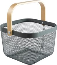 Metal Mesh Steel Basket, Storage Organizer Basket Multi-functional Hanging Ki...