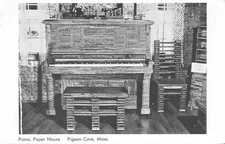 Paper House Newspaper Piano Cove Rockport Massachusetts 1970s Postcard