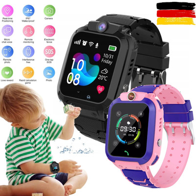 Kinder Smartwatch Armbanduhr mit SOS SIM LBS Telefonuhr Wasserdicht Smart Watch