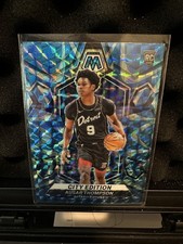 2023-24 Panini Mosaic - City Edition Ausar Thompson #290 Reactive Blue Mosaic  
