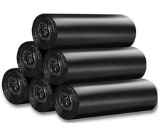 100 Counts 4 Gallon 45x60Cm Kitchen Trash Bags with Handles for Bathroom, Hom...