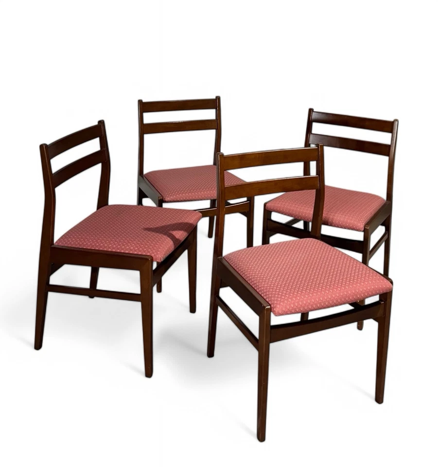 MEREDEW WALNUT TABLE AND CHAIRS MID CENTURY RETRO SPACE SAVER C1960s - Image 3 of 4