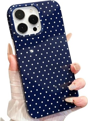 iPhone 16 Pro Max Case Polka Dot Phone Cases Aesthetic Women Girly Retro Design