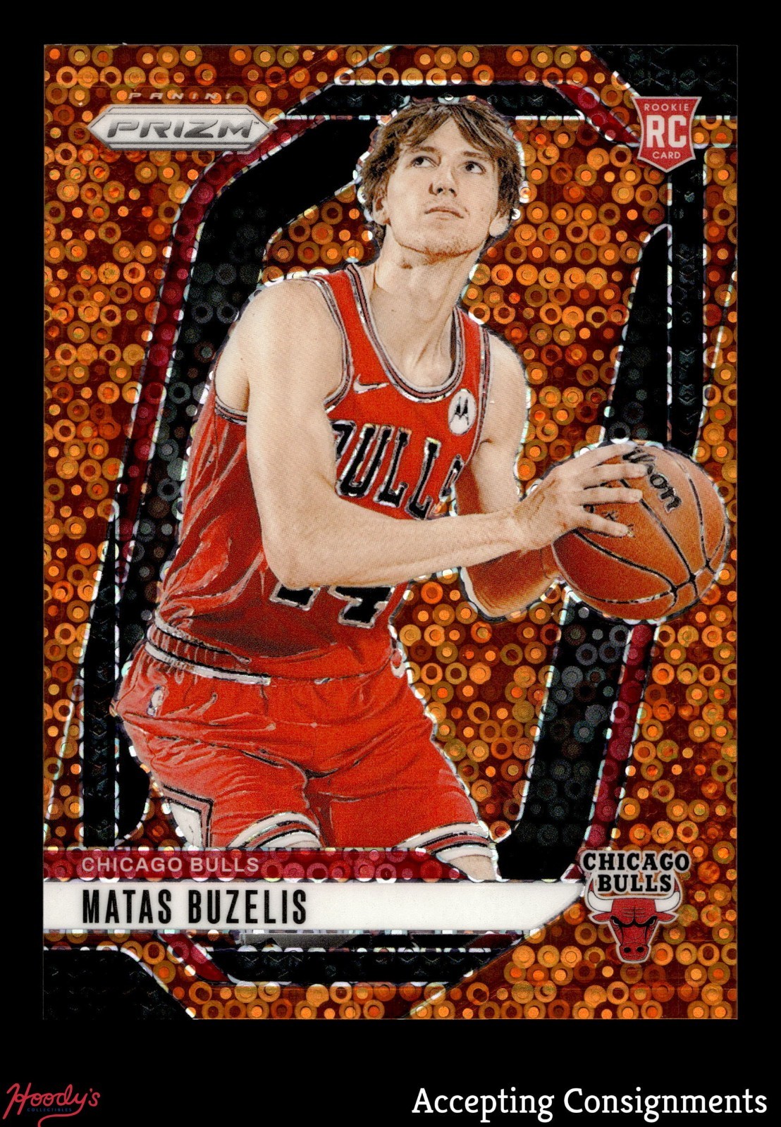 2024-25 Panini Prizm Fast Break Orange #252 Matas Buzelis 17/125 ROOKIE RC BULLS
