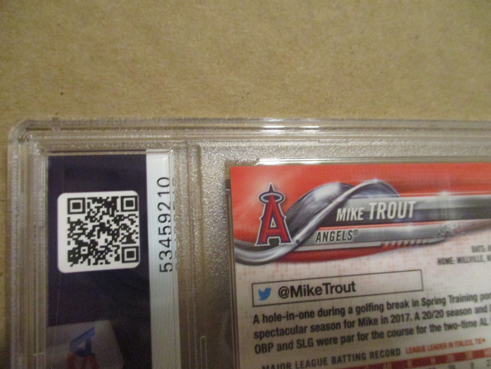 2018 TOPPS CHROME MIKE TROUT #100 BATTING NEGATIVE REFRACTOR PSA 10 GEM MINT! view 13