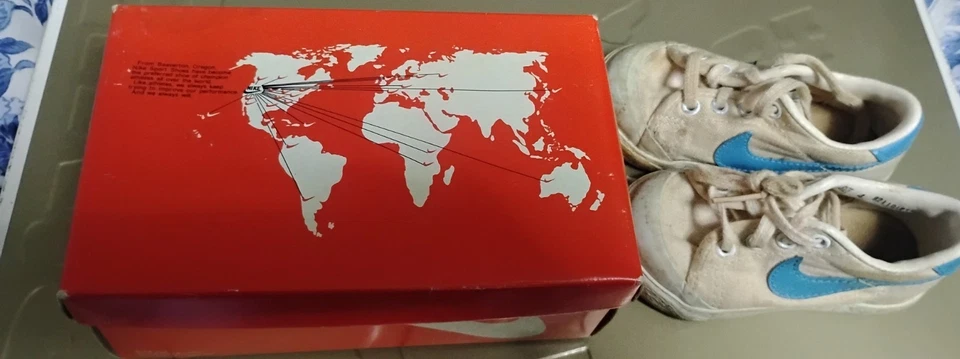 Винтажные 1980-х Nike 1500 LiL щипцы обуви с оригинальной коробкой размер 4 ребенка ясельного возраста - Изображение 2 из 4