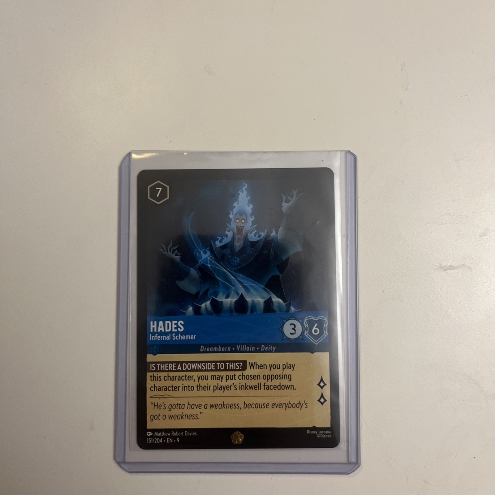 Lorcana Hades Infernal Schemer Card 151/204 Fabled M/NM Just Pulled