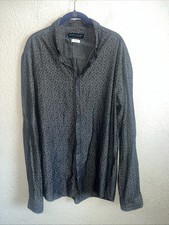 Jack And Jones Premium Long Sleeve Floral XL Gray Hidden Button Work Date