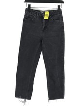 Topshop Women's Jeans W 26 in; L 28 in Grey Cotton with Elastane Straight