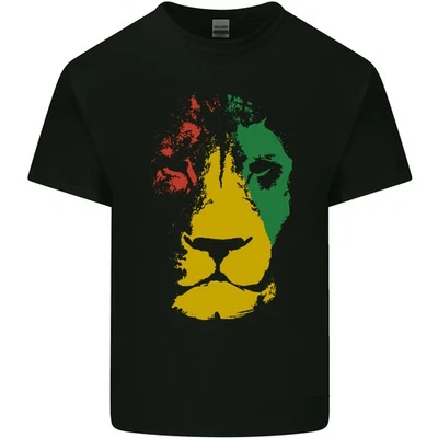 T-Shirt En Coton Léger Pour Hommes Jamaïcains De Musique Reggae Lion De Jamaïque - Photo 1/2