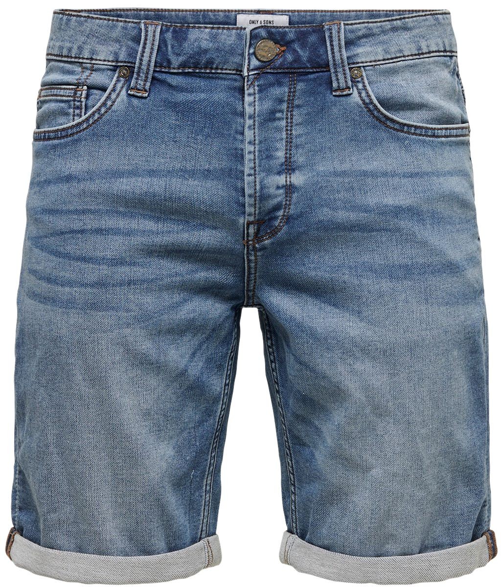 Синие шорты ONLY and SONS Short Herren Ply Life blau M 6690₽