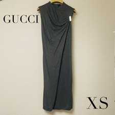 USED EXCELLENT CONDITION GUCCI DRAPED DRESS, GRAY, SIZE XS GOOD