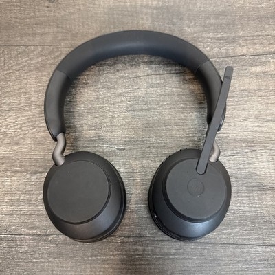 Jabra Evolve2 65 Wireless Stereo Headset Headphones Black Bluetooth Tested