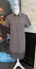 J Crew Shirt Dress Shift Geo Pattern Size 2 