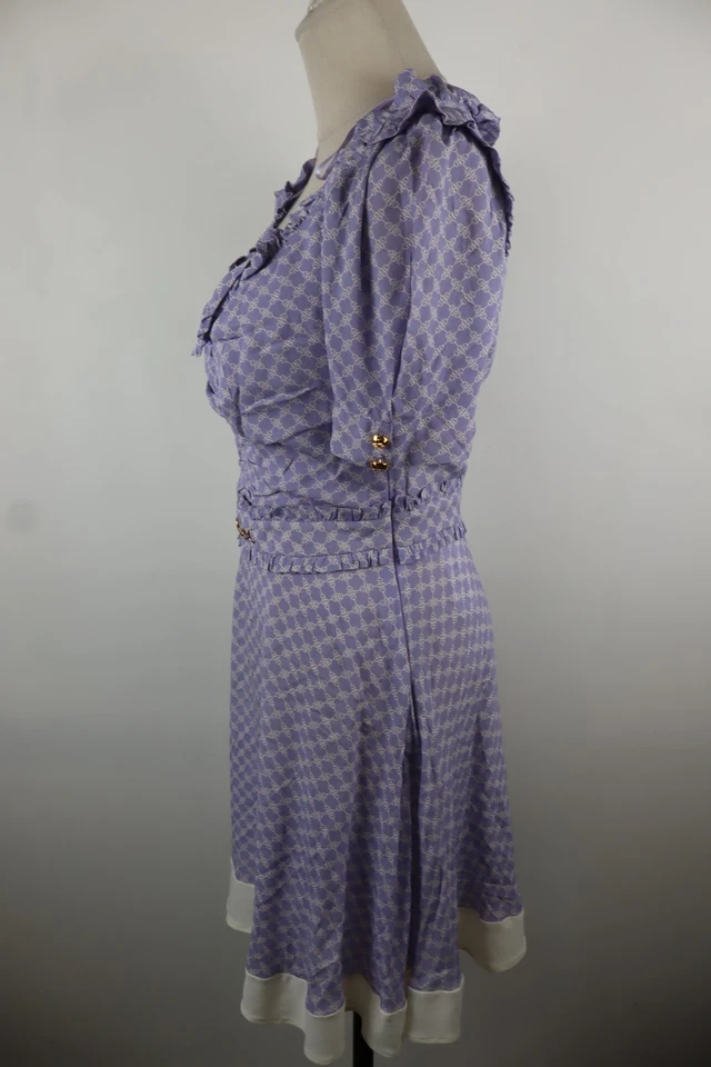 ELISABETTA FRANCHI ABITO VESTITO DONNA TG 42 DRESS WOMAN MADE IN ITALY  VIOLA - Immagine 4 di 4