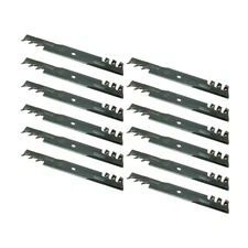 (12) Toothed 18" x 5/8" Mulching Blades fits Various Lawn Mowers 36" - 54"